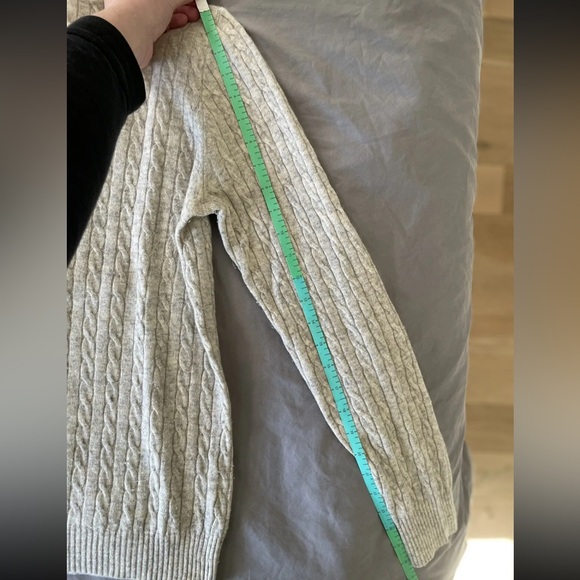 J.Crew Gray Cambridge Cable Knit Turtleneck - size large - Picture 6 of 9